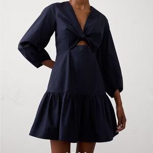 POPLIN TWIST MINI DRESS